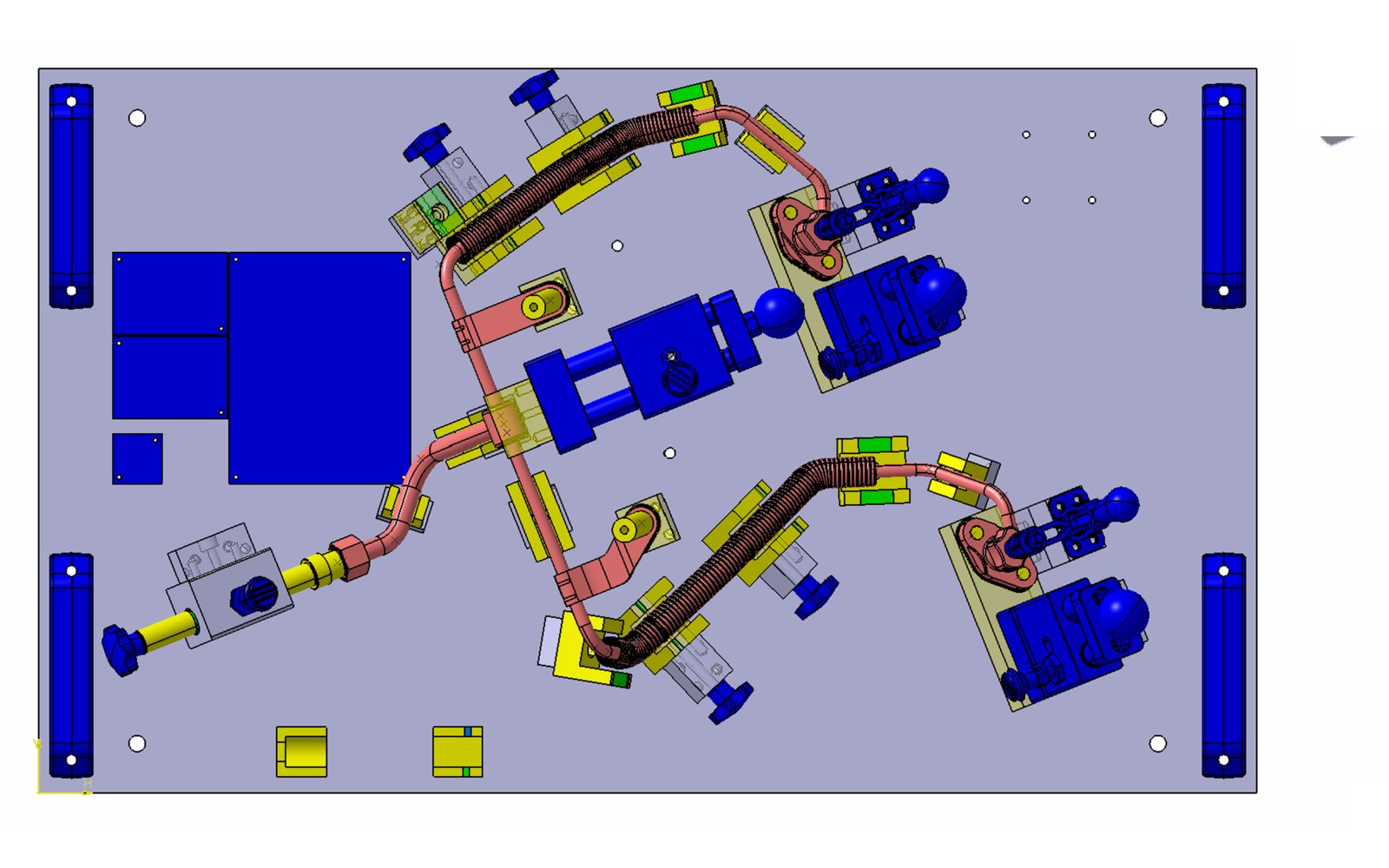 3D-Konstruktionsmodell einer Biege- und Montagelehre für Schlauch und Rohrkrümmer, CAD-IS Karben